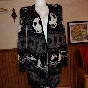 Disney Black and Gray Nightmare before Christmas Cardigan